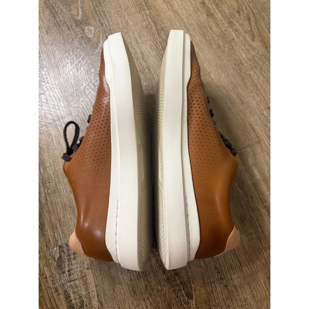 Cole Haan Grand Crosscourt Perforated Leather Sneakers British Tan Mens 10